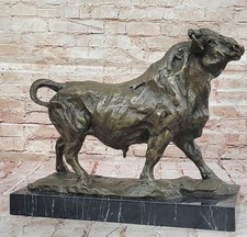 Abstract Bronze Bull Statue