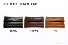 Soft leather tobacco pouch - leather,