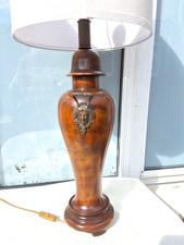 LARGE VINTAGE TURNED WOOD URN