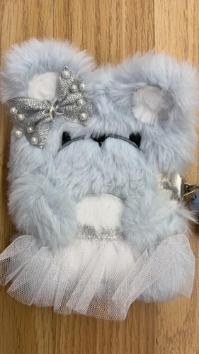 Girls furry plush bear lock - plush,