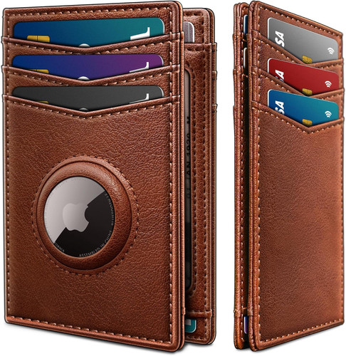 Airtag slim leather wallet - airtag, for