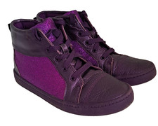 Clarks Purple Glitter Boots City Oasis Hi Tops Size 1.5 F