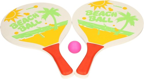 Beach ball paddle set with - paddle,