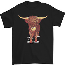 Highland Cattle Cow Scotland Scottish Mens T-Shirt 100% Cotton