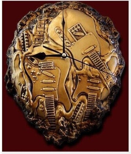Rock guitar wall clock - rock,