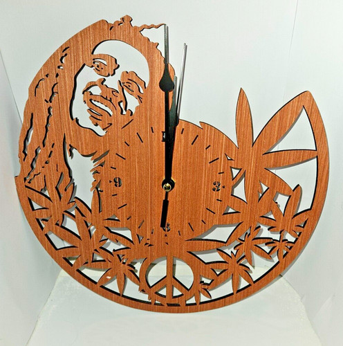 Bob marley laser cut - laser, clock