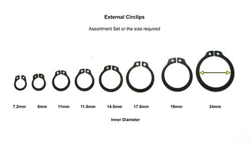 Circlips external assortment - external,