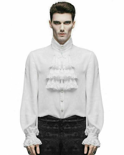 Mens shirt top white gothic - white,