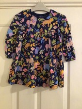 Girls Next blue long sleeve dress aged 3-4 years