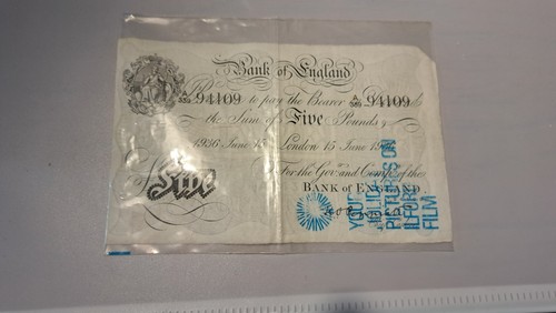 Old 1936 five pound - five,