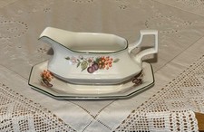 Johnson Brothers Fresh Fruits GRAVY / Sauce BOAT & Stand / Underplate 8" or 20cm