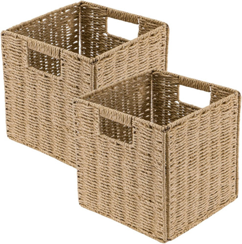 Pack faux wicker storage - 2-pack,