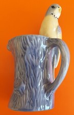 Vintage Retro 1950s Weetman Gift Ware Jug Bird Table Budgie Parrot Novelty Vase 