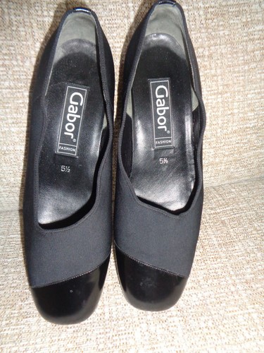 Ladies black gabor low heeled - gabor,