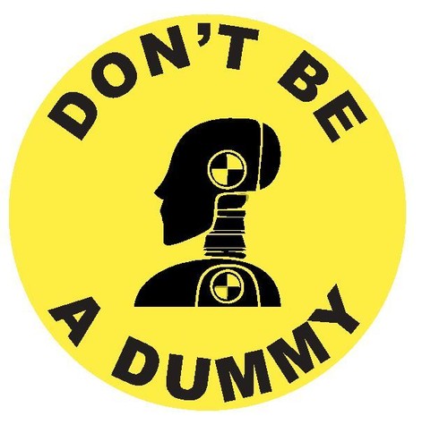 Crash test dummy sticker - crash,