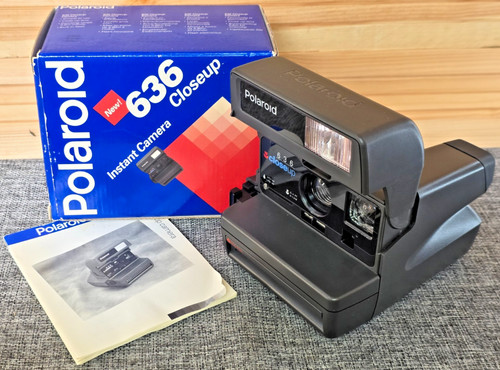 Boxed polaroid 636 close - boxed, up