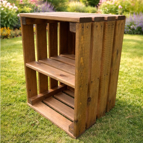 Large wooden apple - large, crate