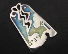 Sterling silver and enamel