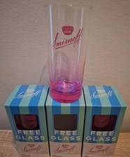 4 Brand New Smirnoff Raspberry Crush Vodka Highball Glasses IN BOXES
