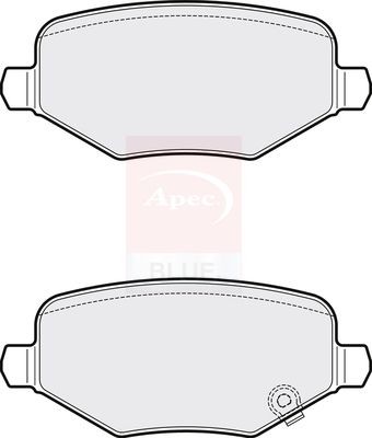 Apec rear brake pad set - brake, fits