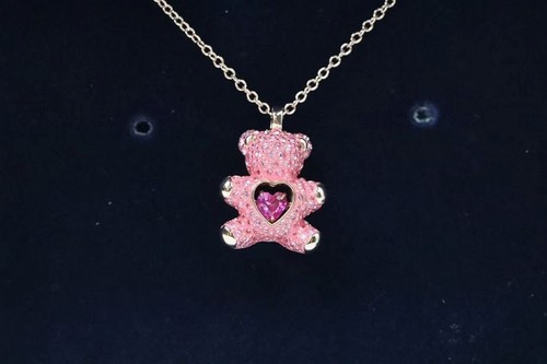 Swarovski pink crystal teddy - swarovski,