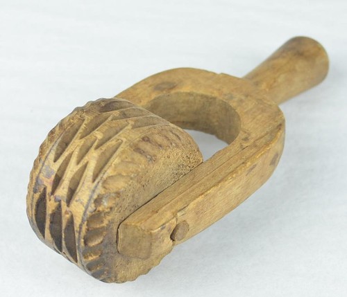Primitive wooden butter mold - wooden,