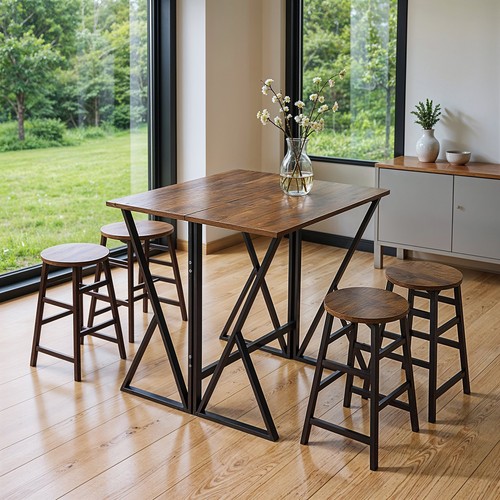 Foldable dining table set 4 - foldable,