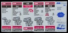 Buses 6 x bus timetables - gm,