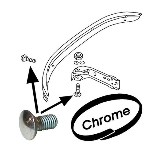 Bumper bolt chrome 8x15 - chrome, mm