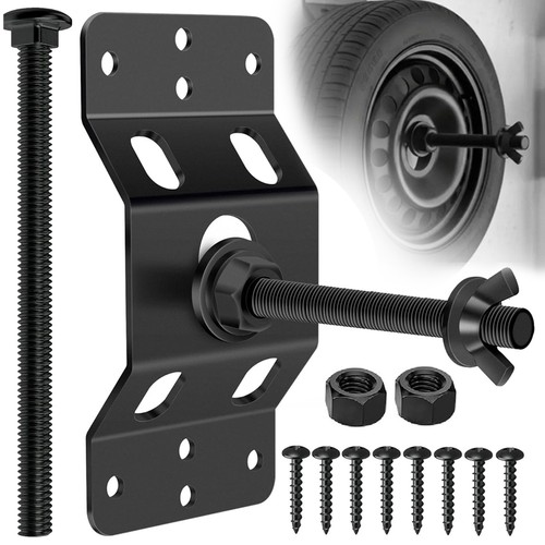 Black spare wheel - wheel, carrier