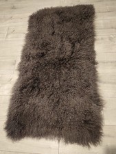 RRP £299 Ashwood Mongolian sheepskin Genui.ne Tibetan - Mongolian lamb fur rug
