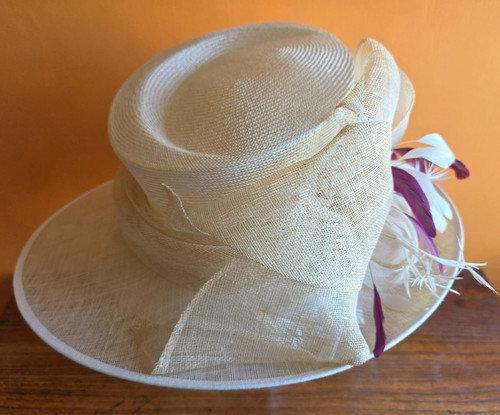 Natural sinamay wedding formal
