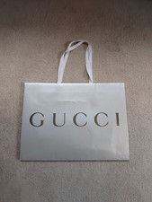 Gucci Gift Bag Extra Large 58x44 cm Silver White Genuine Authentic 