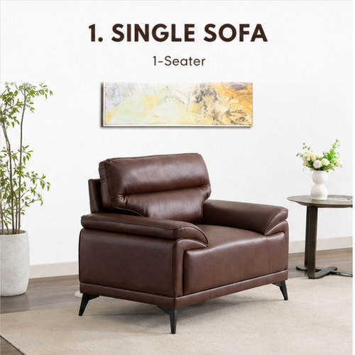 Windsor brown leather sofa - leather,
