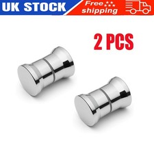 2pcs Per Set Aluminum Shower Screen Round Door Handle Chrome Door Knob Replace