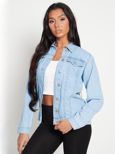 Womens denim jacket black - jacket,