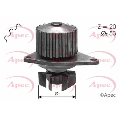 Apec water pump for peugeot - water,