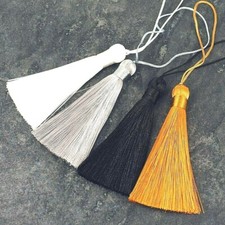 Silky Key Tassels, Cushions, Blinds, Curtains ,Old Gold, White, Black, Grey NT1
