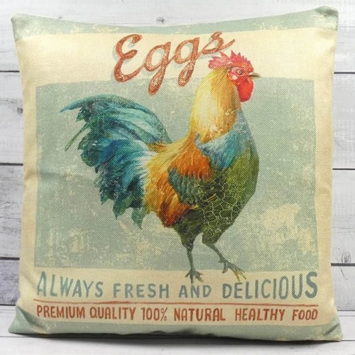 Vintage chicken cushion cover - vintage,