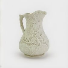 Parian Porcelain Jug Majolica Embossed Butterflies h17cm Circa 1850