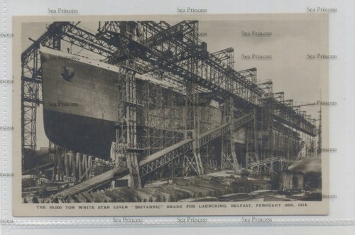 Postcard white star - line, rms