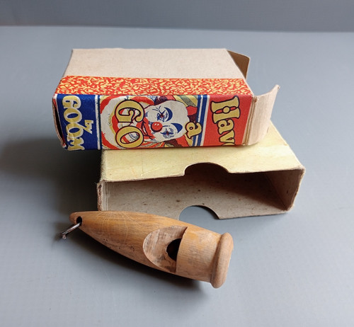 Vintage turned wood whistle - turned,