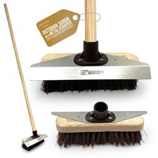 9" Stiff Outdoor Broom Long