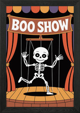 Boo show skeleton puppet - boo,