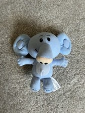 Tomy Raa Raa The Noisy Lion Hufty Blue Elephant Plush 7”