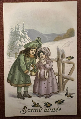 Antique new year postcard - antique,