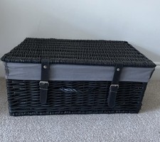  Black Wicker  Hamper Basket