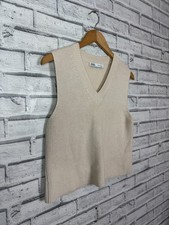Zara Beige Cream Ribbed Knit