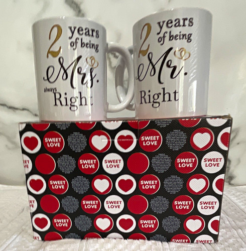 2pc white ceramic mug set - 2pc,