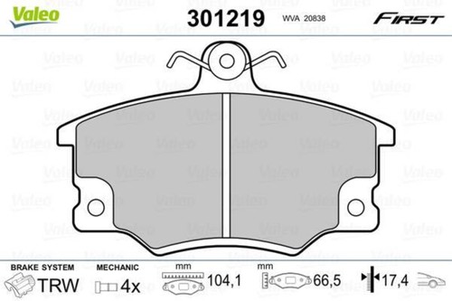 Front disc brake pad set - brake,